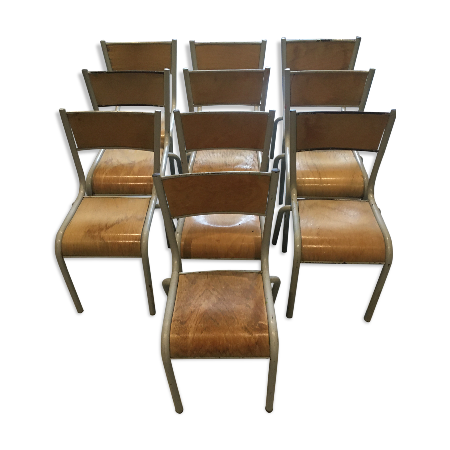 Batch of 10 nursery chairs