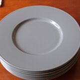 Set of 8 anthracite gray presentation plates from Christofle Paris