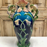 Grand vase barbotine Art Nouveau