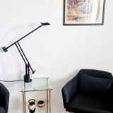 Glass and brass side table 70s