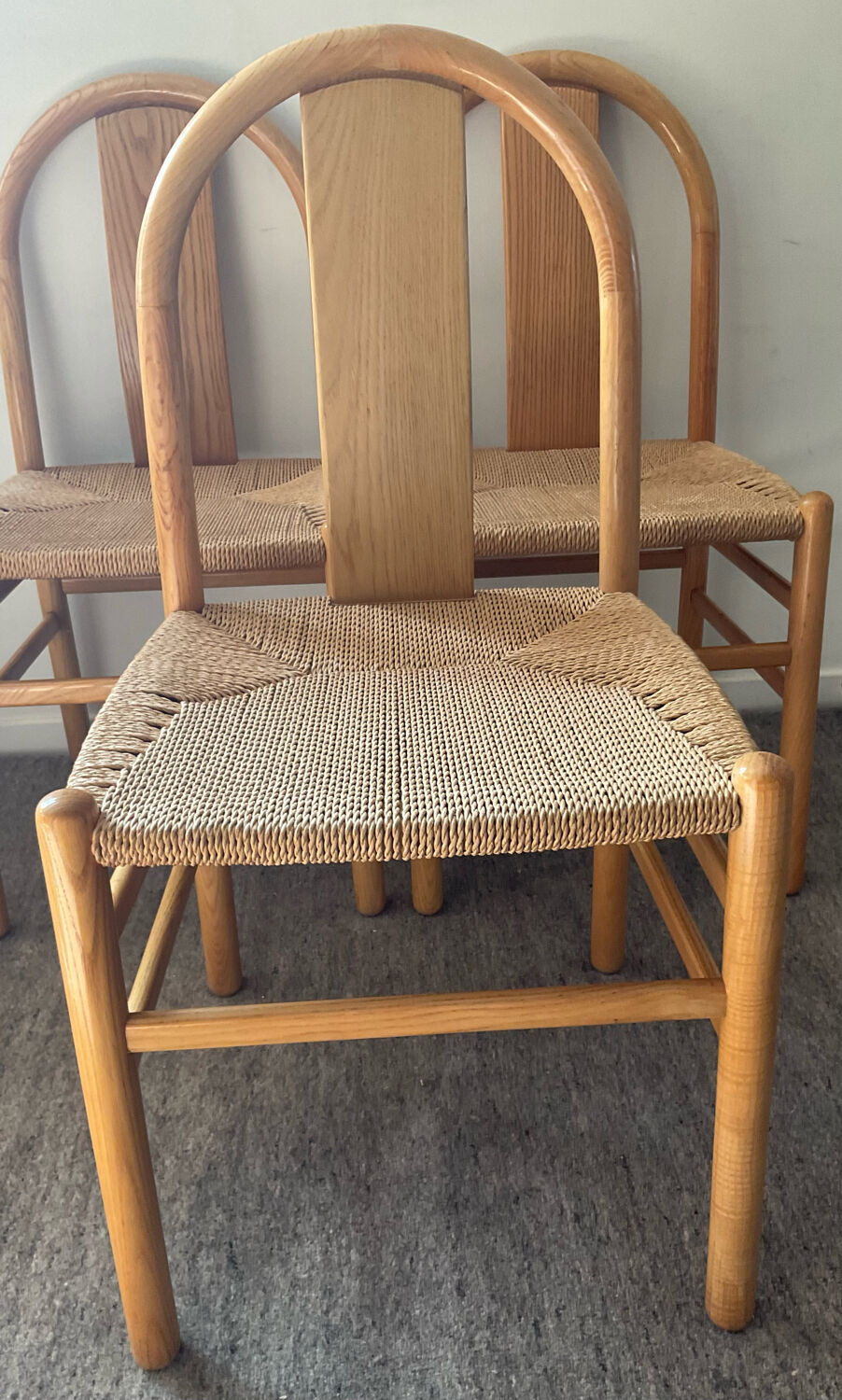 Trio of chairs Annig Sarian for Tisettanta 80s