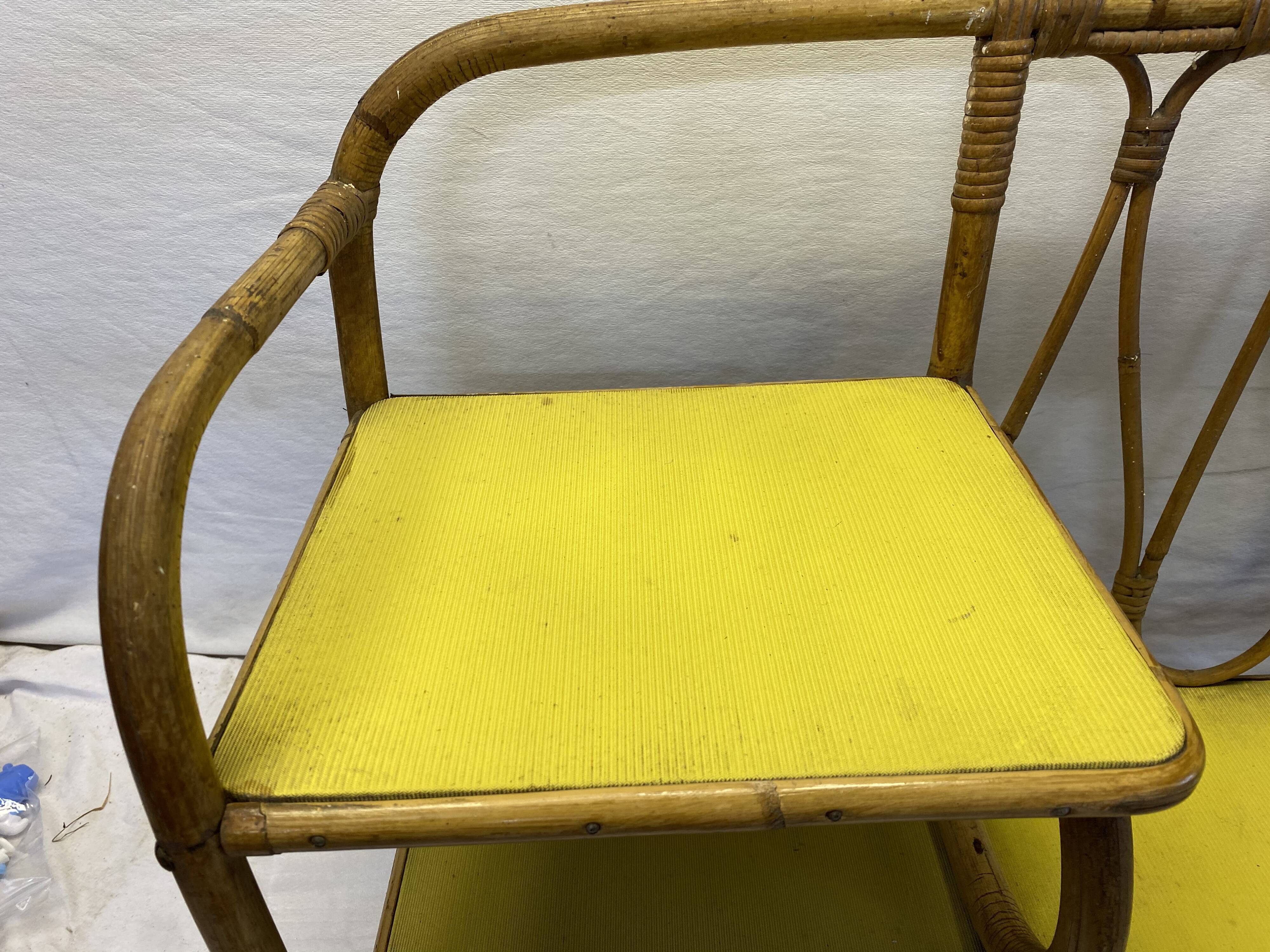 Vintage rattan shelf