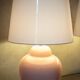 Pink ceramic lamps with methacrylate shades, 1980s, set of 2.