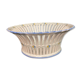 Malicorne openwork basket in earthenware decorated XXth