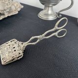 Antique scissors asparagus pliers - silver metal - putti decoration - United Kingdom