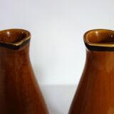 2 Longchamp glazed ceramic pitchers from the 70s