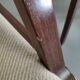 4 wooden and fabric chairs