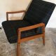 Vintage armchair 1960's Scandinavian style and Scottish fabric