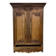 Armoire de mariage Normande sculptée en chêne clair du 19ème siècle