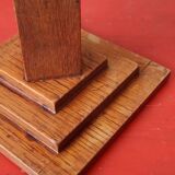 1950s oak lamp base