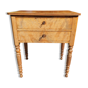 Commode sauteuse Louis-Philippe - noyer ronce noyer