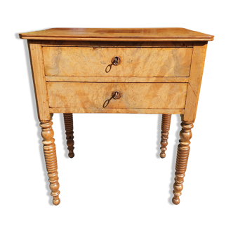 Commode sauteuse Louis-Philippe en ronce de noyer