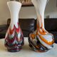 Set of two vintage Murano vases in blown glass