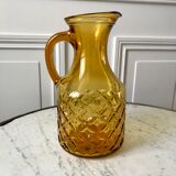 Amber glass decanter 70s