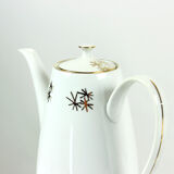Service à thé Bohême en porcelaine et or, Tchécoslovaquie années 1950