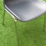 1970s pat. pend dipiplast stackable chair grey shell grained surface