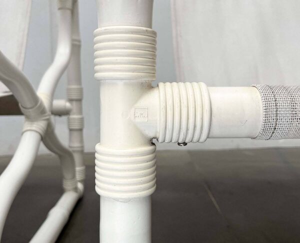 Fauteuils et table de jardin vintage en faux bambou de Kettal, Espagne, années 1980
