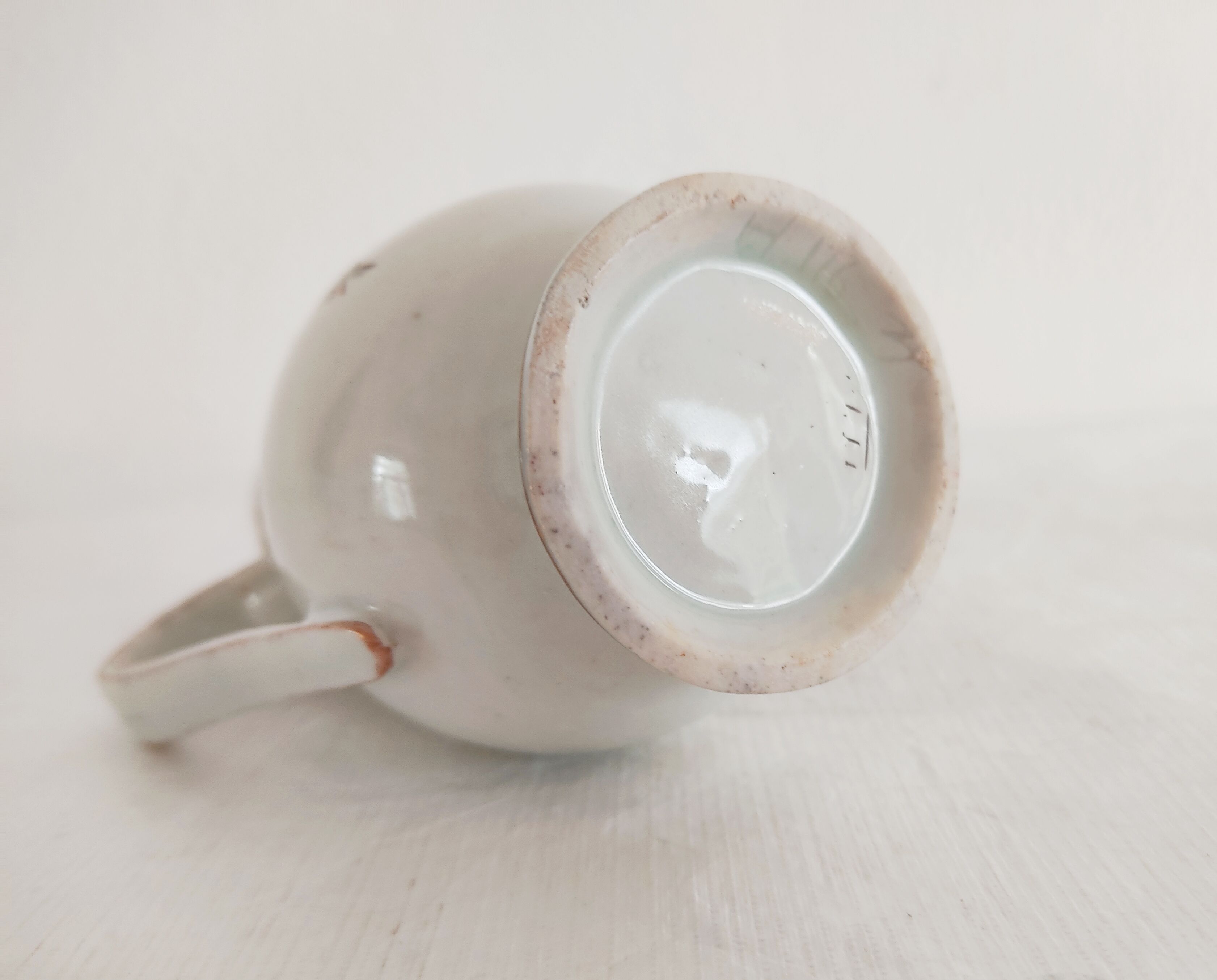 Small flower porcelain teapot, late 19th