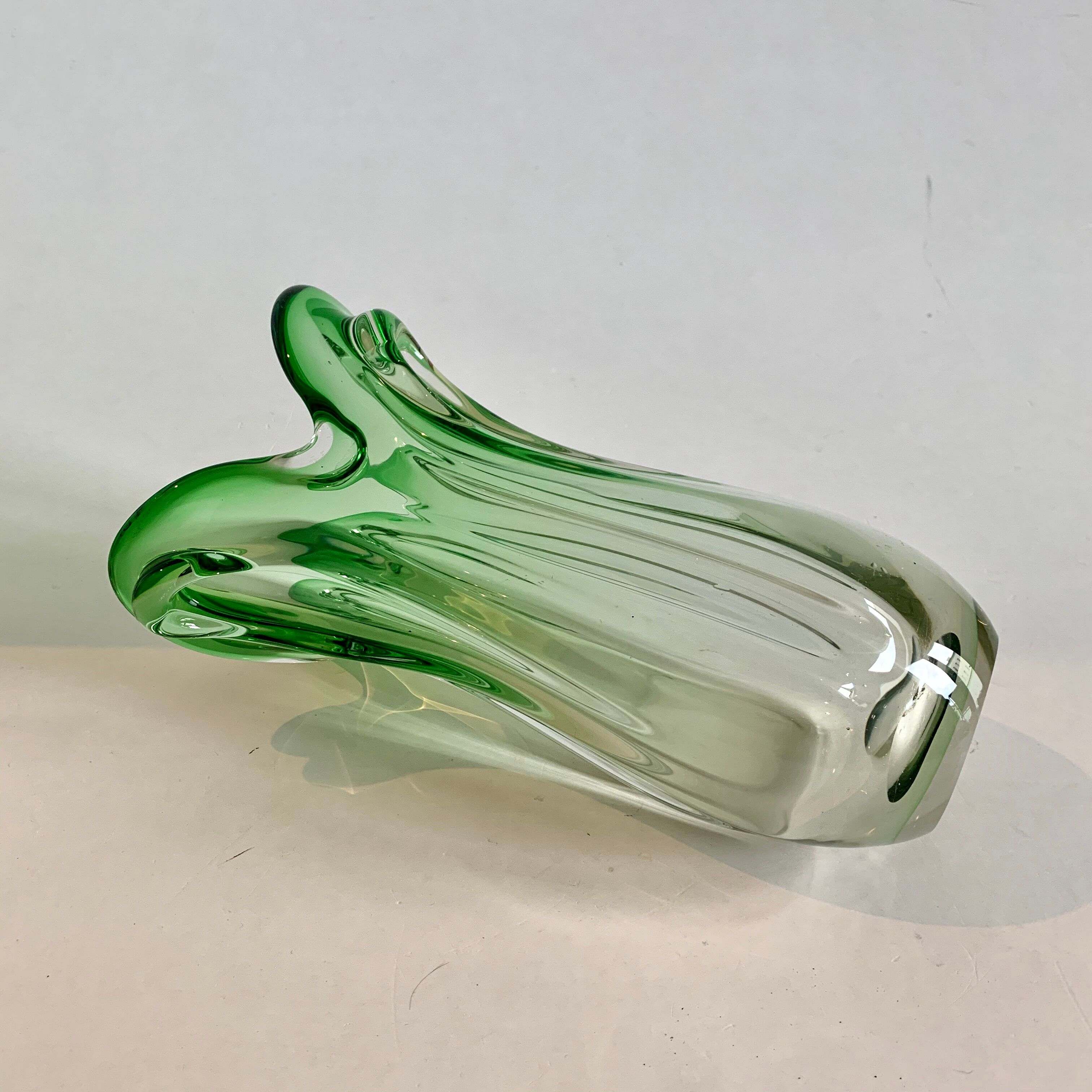 Mid-Century Green Glass Vase, 1960s