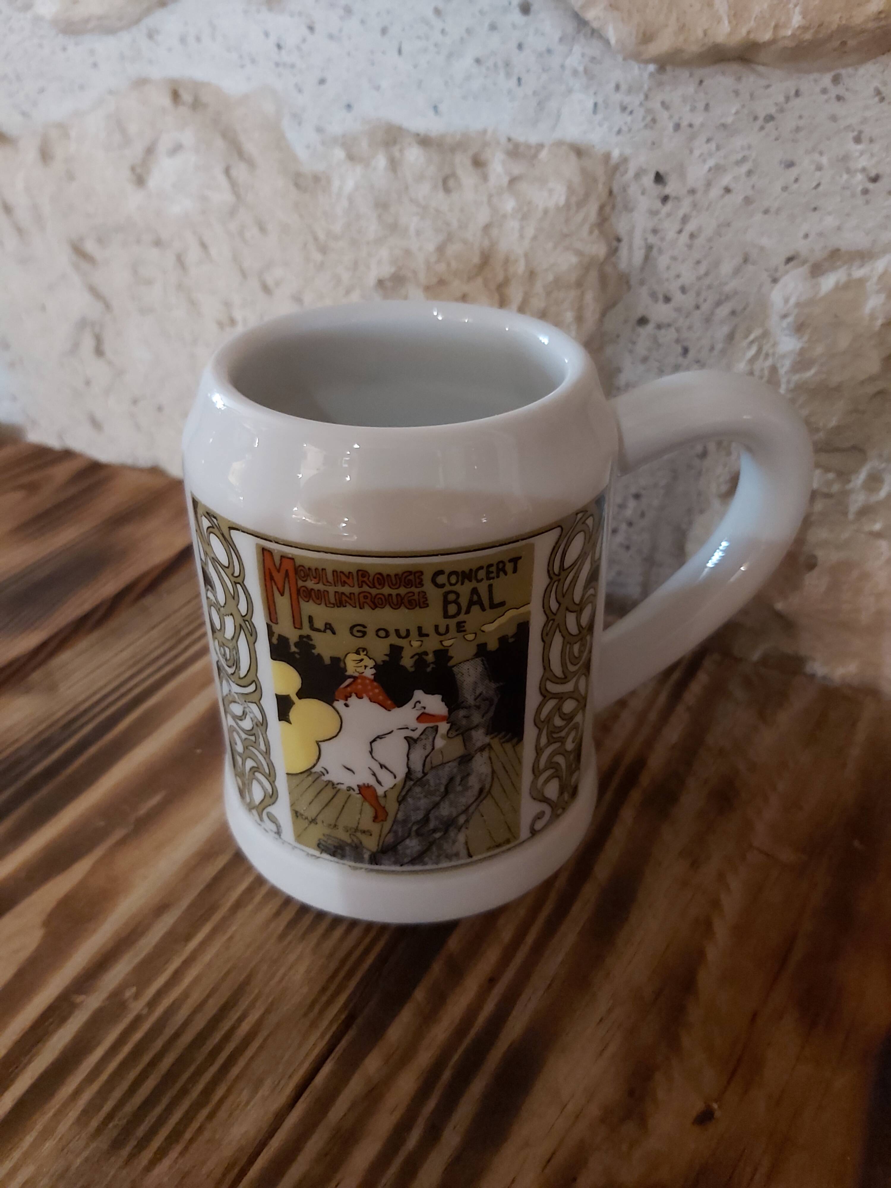 Beer mugs Porcelain by France Pillivuyt posters Toulouse Lautrec
