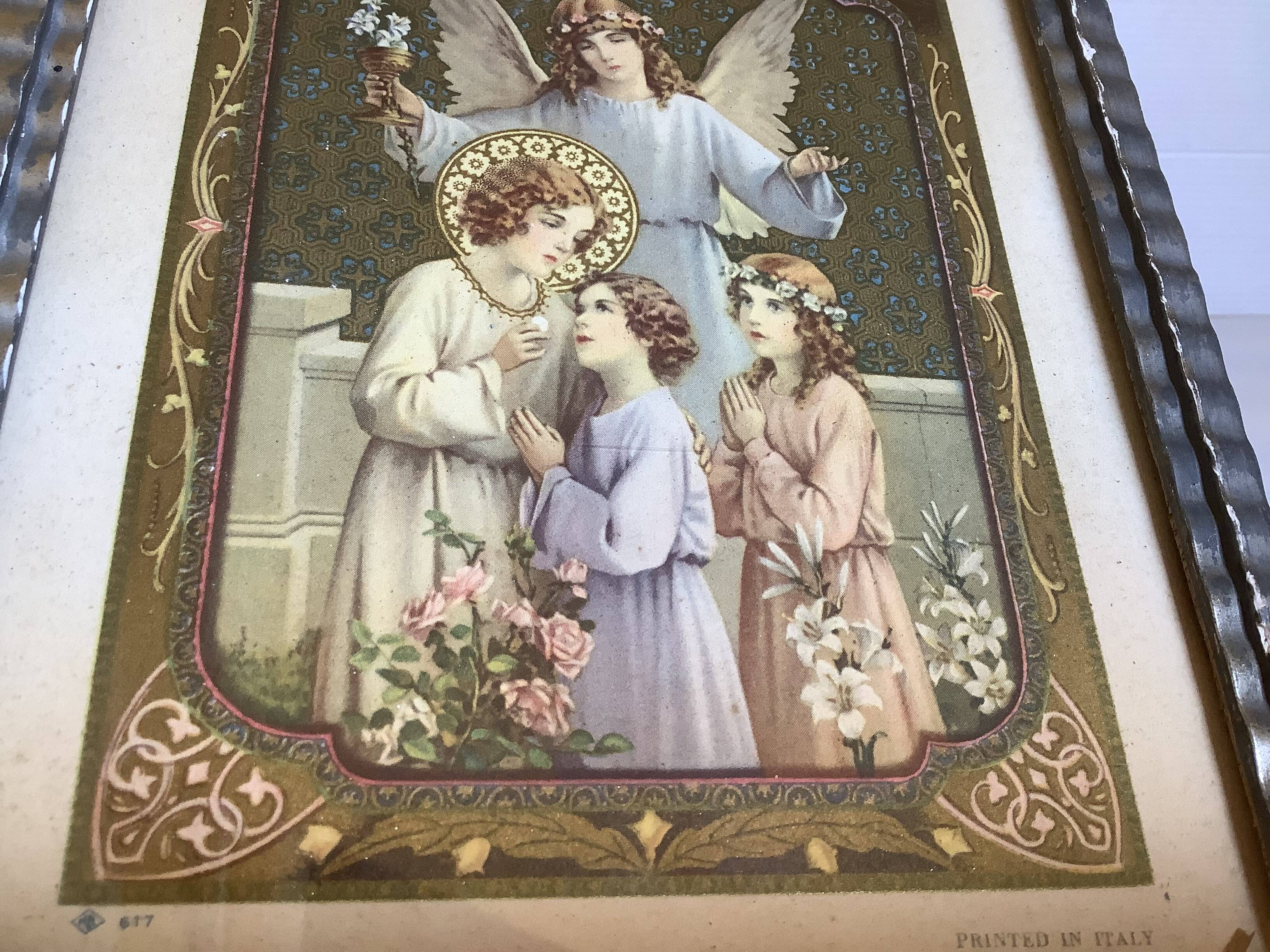 Old art deco religious frame