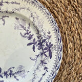 Large flat Iron Earth. Cream & blue color