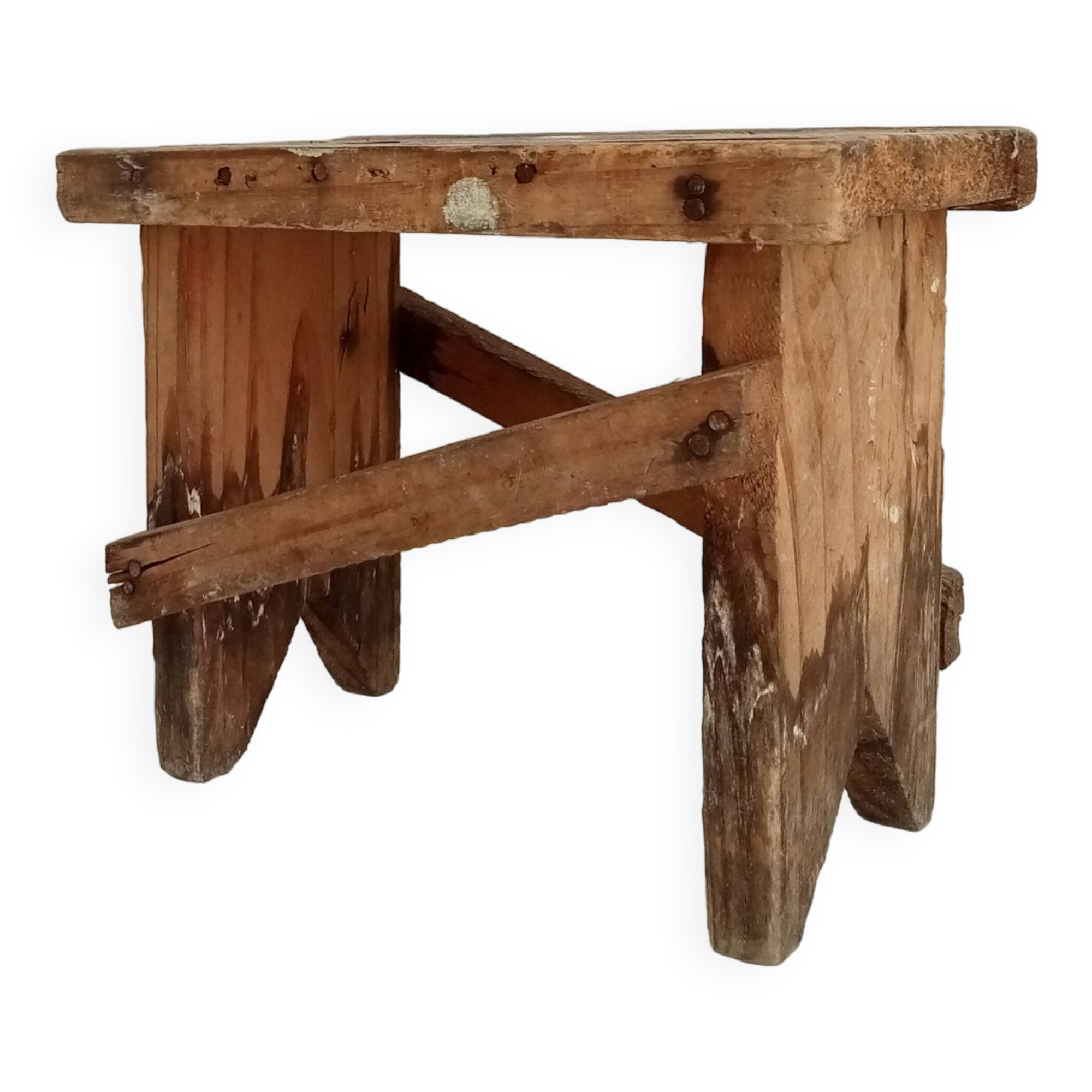 Tabouret, marche pied campagnard ancien
