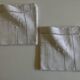 Paire de taies d'oreillers toile de lin brodée de pois et jours sans monogramme