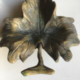 Empty pocket or ashtray leaf in old bronze