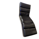 Black faux leather chaise longue