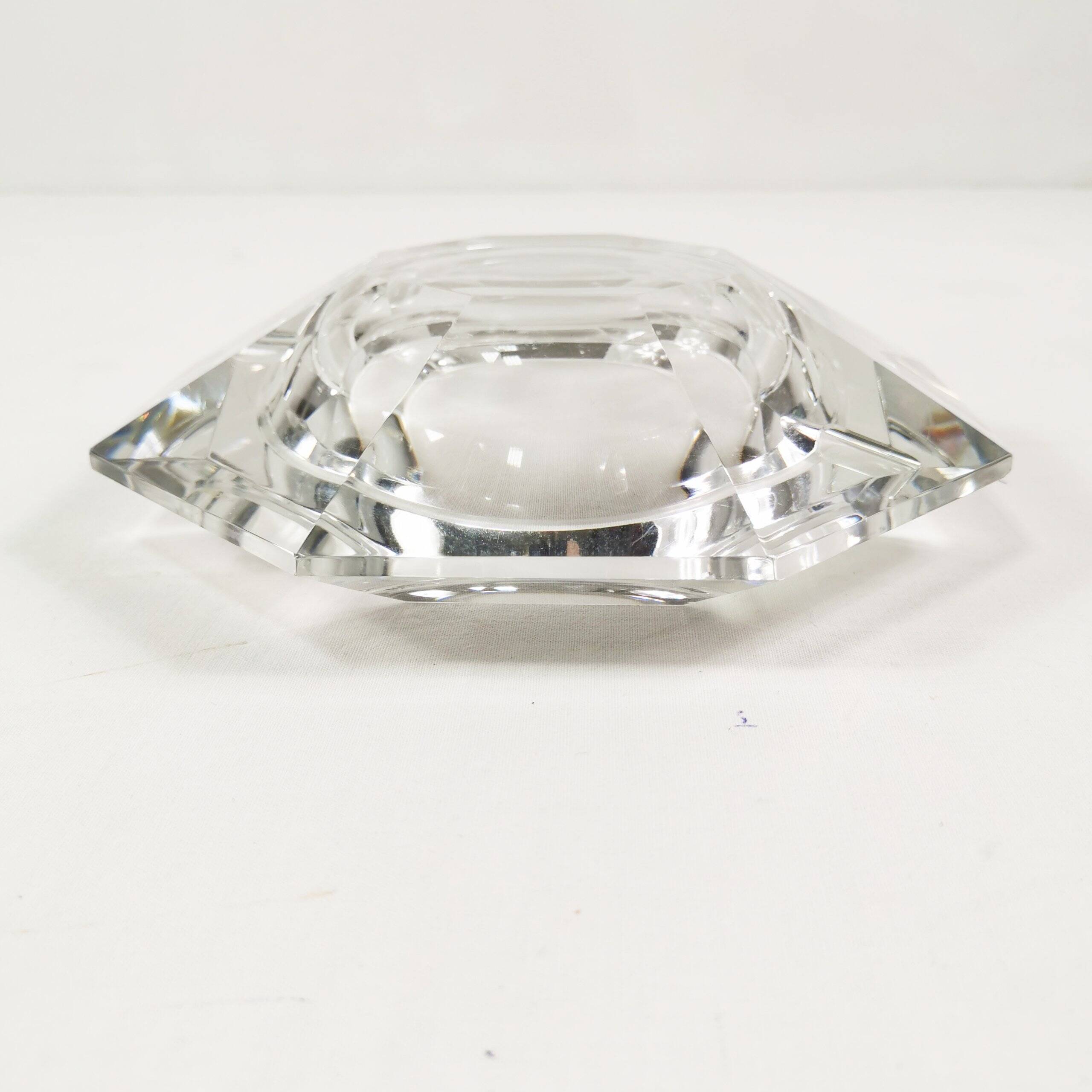 Large crystal ashtray, Belgium 1960s