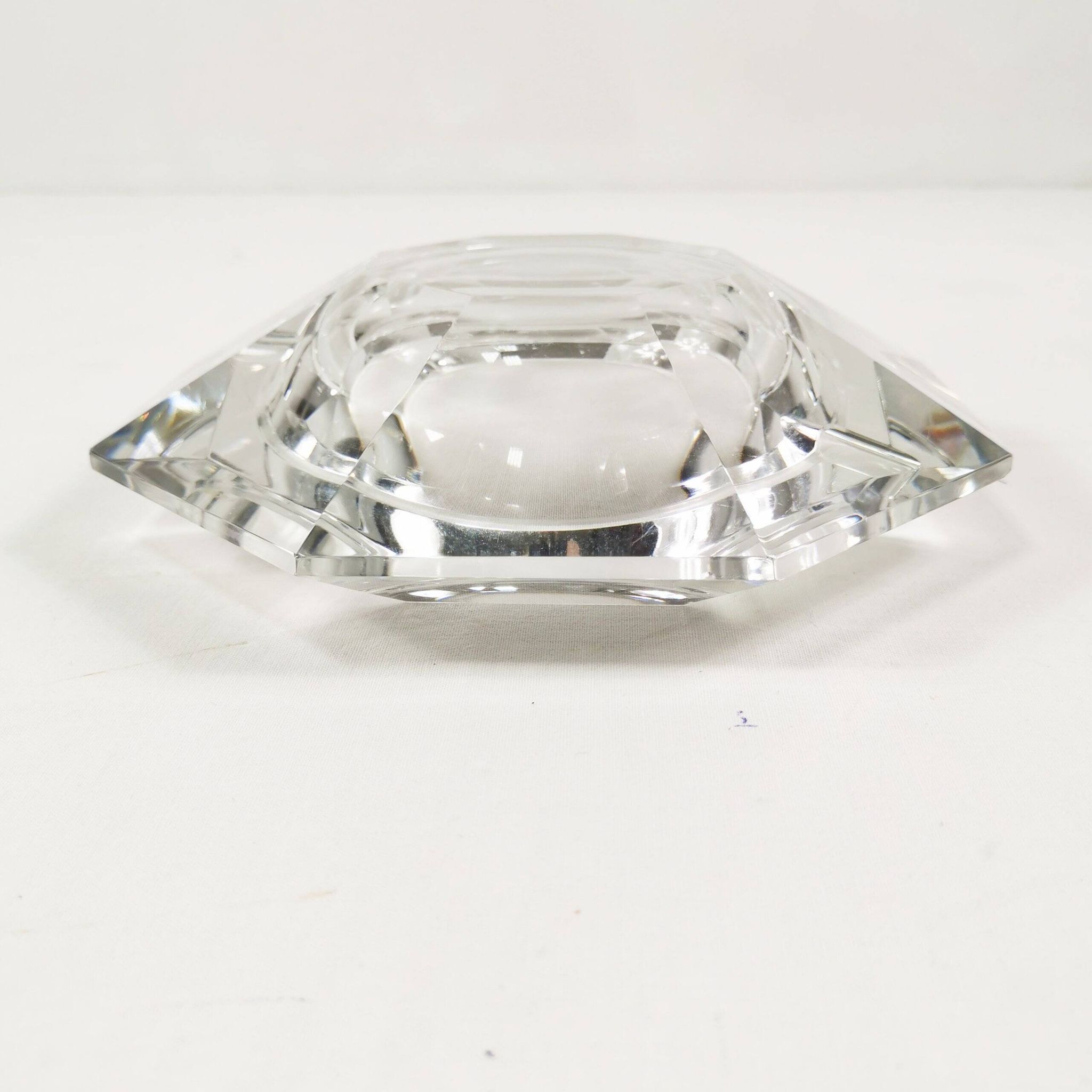 Large crystal ashtray, Belgium 1960s