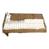 Set de 12 fourchettes & 12 couteaux à poisson en métal argenté