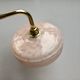 Vintage lampshade wall lamp in pink Clichy glass