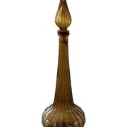 Vintage Empoli Glass Decanter with Stopper, Italy, 1960s