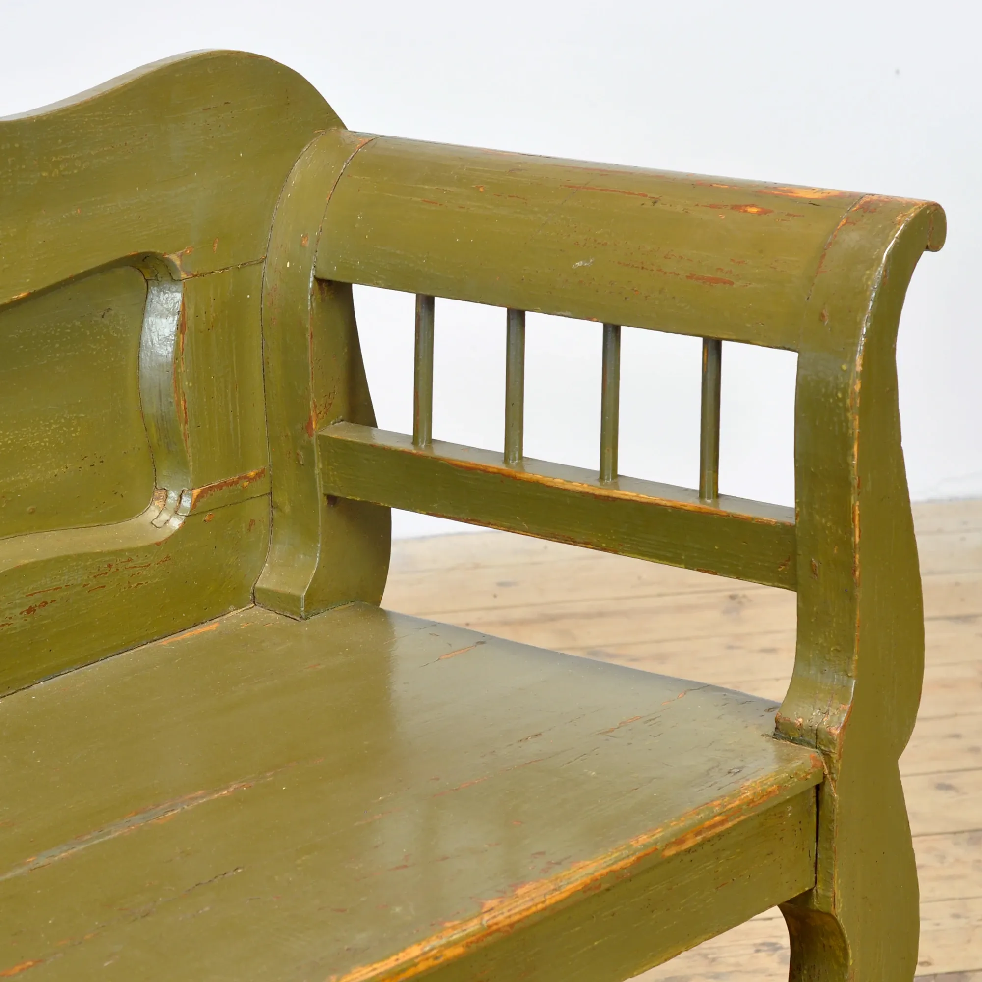Antique pine bench, 1900s
