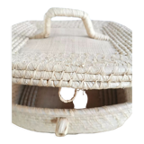 Vintage wicker suitcase