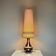 Lampe de sol céramique et bouclettes années 70