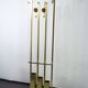 Mid-Century Brass and Wood Coat Rack. Italy 1970s