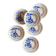 Set of 6 vintage deep plates with village decorations - Badonvillier