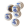 Set of 6 vintage deep plates with village decorations - Badonvillier