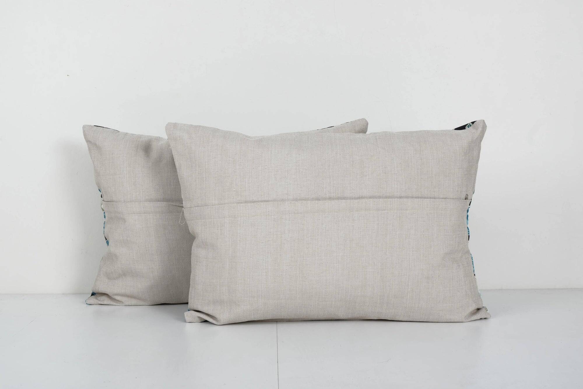 Set of 2 vintage Turkish cushion covers 61x41 cm