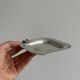 Square ashtray in patinated metal