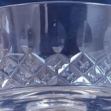 Set of 7 old champagne glasses in cut crystal