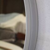 Miroir HAY Ø70 cm à sangle, cadre métal mastic, style scandinave minimalist