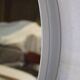 HAY mirror Ø70 cm with strap, putty-finish metal frame, minimalist Scandinavian style