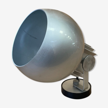 Brushed steel wall lamp from the 1970s - space age style