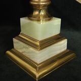 Pineapple style table lamp with onyx and brass base