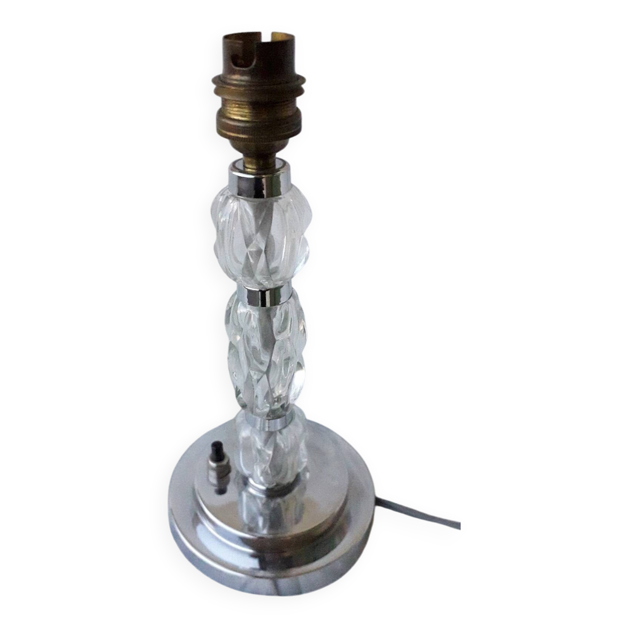 Pied de lampe verre