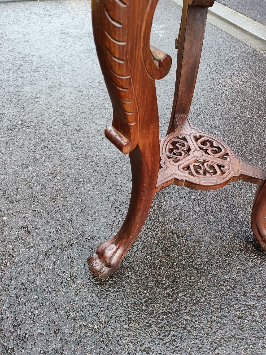 Sellette ancienne table d'appoint plateau marbre